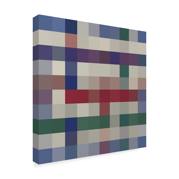 Sher Sester 'Cool Mosiac Lodge Pattern' Canvas Art,35x35